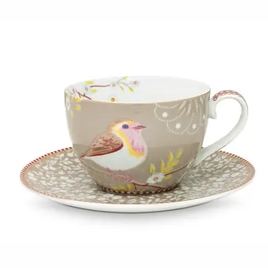 Tasse à Café Pip Studio Early Bird Khaki 280 ml (Lot de 2) Quantité Limitée